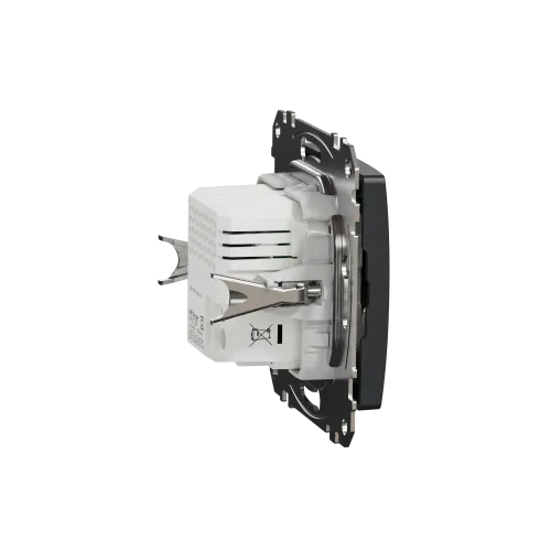 Розетка USB тип A+C 2,4A, черный, Sedna Design SDD114402