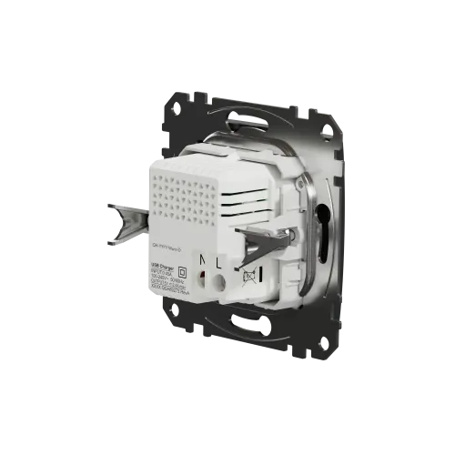 Розетка USB тип A+C 2,4A, черный, Sedna Design SDD114402