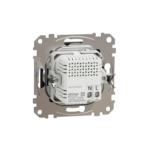 Розетка USB тип A+C 2,4A, черный, Sedna Design SDD114402