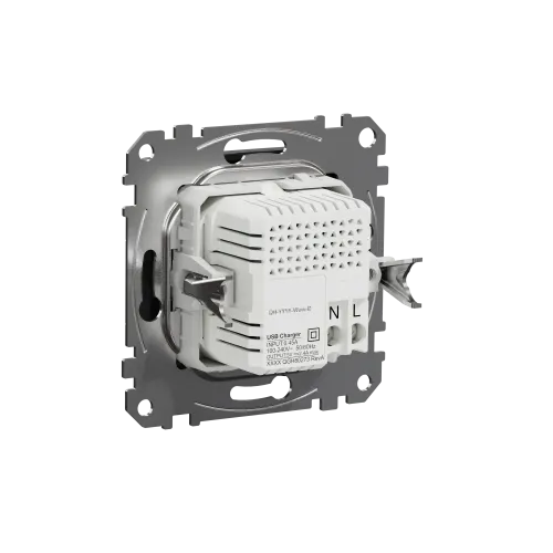 Розетка USB тип A+C 2,4A, черный, Sedna Design SDD114402
