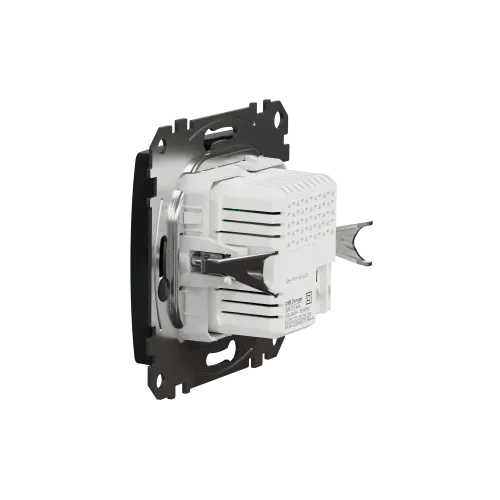 Розетка USB тип A+C 2,4A, черный, Sedna Design SDD114402