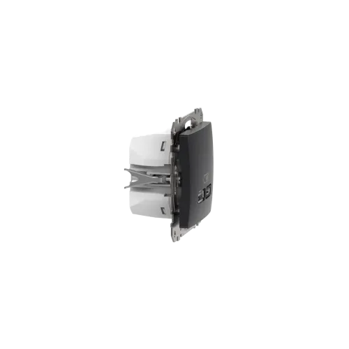 Розетка USB тип A+C 3A, 45W, черный, Sedna Design SDD114404