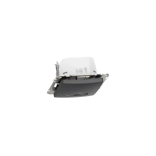 Розетка USB тип A+C 3A, 45W, черный, Sedna Design SDD114404