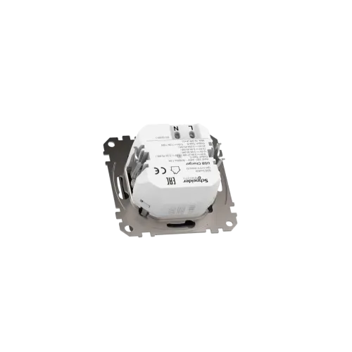 Розетка USB тип A+C 3A, 45W, черный, Sedna Design SDD114404