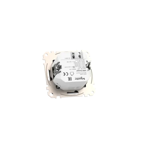 Розетка USB тип A+C 3A, 45W, черный, Sedna Design SDD114404