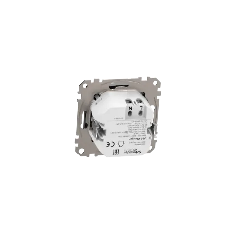 Розетка USB тип A+C 3A, 45W, черный, Sedna Design SDD114404