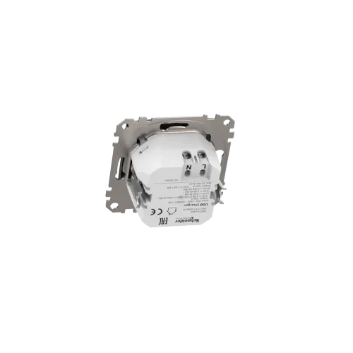 Розетка USB тип A+C 3A, 45W, черный, Sedna Design SDD114404