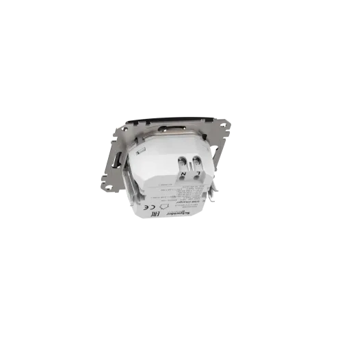 Розетка USB тип A+C 3A, 45W, черный, Sedna Design SDD114404