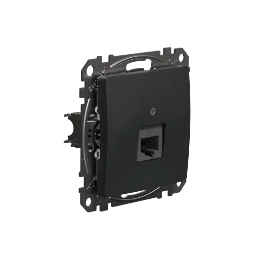 Компьютерная розетка RJ45 кат. 5е UTP, черный, Sedna Design SDD114451