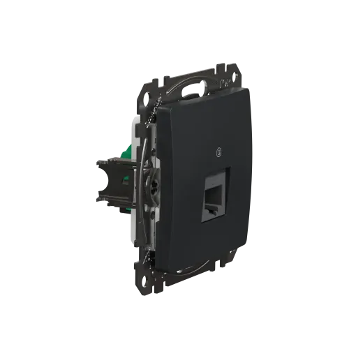 Компьютерная розетка RJ45 кат. 5е UTP, черный, Sedna Design SDD114451