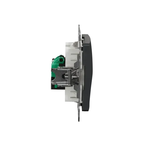 Компьютерная розетка RJ45 кат. 5е UTP, черный, Sedna Design SDD114451