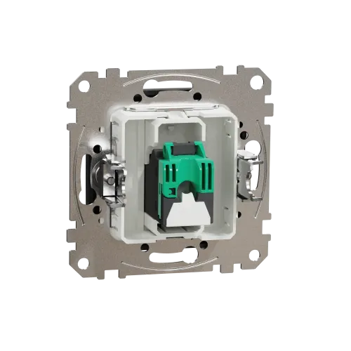 Компьютерная розетка RJ45 кат. 5е UTP, черный, Sedna Design SDD114451