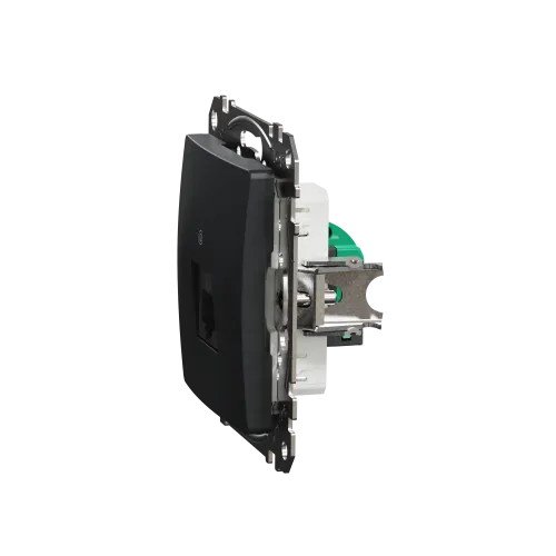 Компьютерная розетка RJ45 кат. 5е UTP, черный, Sedna Design SDD114451