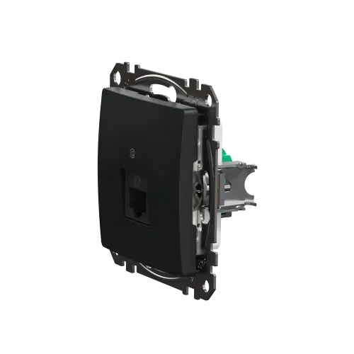 Компьютерная розетка RJ45 кат. 5е UTP, черный, Sedna Design SDD114451