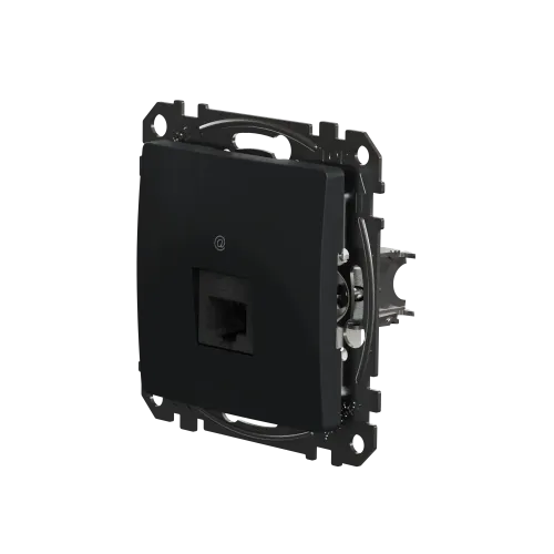 Компьютерная розетка RJ45 кат. 5е UTP, черный, Sedna Design SDD114451