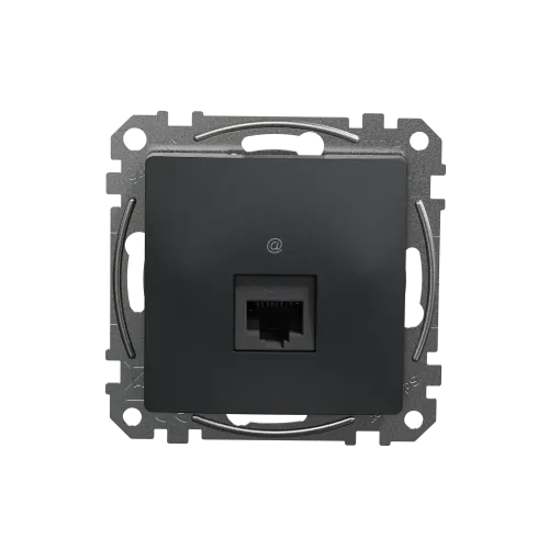 Компьютерная розетка RJ45 кат. 5е UTP, черный, Sedna Design SDD114451