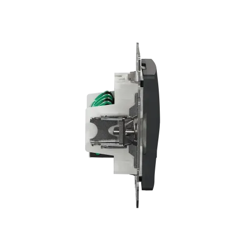 Компьютерная розетка 2 х RJ45 кат. 5е UTP, черный, Sedna Design SDD114452