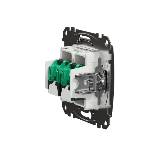 Компьютерная розетка 2 х RJ45 кат. 5е UTP, черный, Sedna Design SDD114452