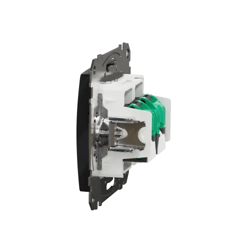 Компьютерная розетка 2 х RJ45 кат. 5е UTP, черный, Sedna Design SDD114452