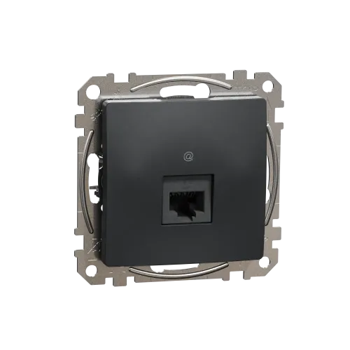 Компьютерная розетка RJ45 кат. 6 UTP, черный, Sedna Design SDD114461