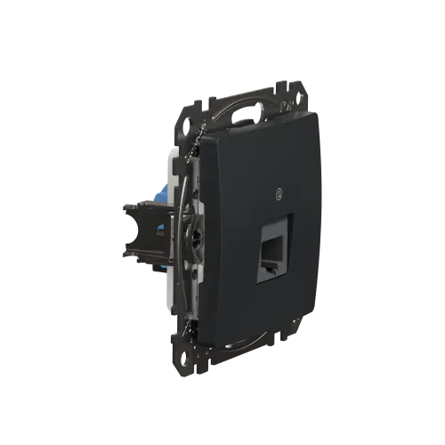 Компьютерная розетка RJ45 кат. 6 UTP, черный, Sedna Design SDD114461