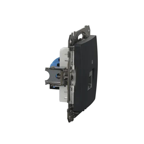 Компьютерная розетка RJ45 кат. 6 UTP, черный, Sedna Design SDD114461