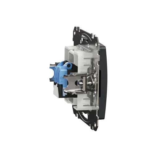 Компьютерная розетка RJ45 кат. 6 UTP, черный, Sedna Design SDD114461