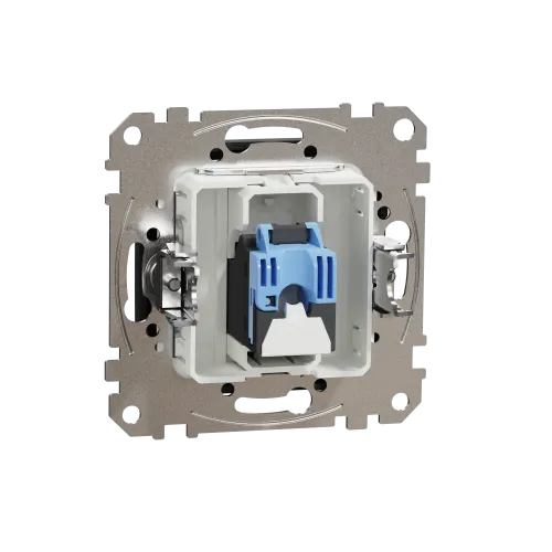 Компьютерная розетка RJ45 кат. 6 UTP, черный, Sedna Design SDD114461