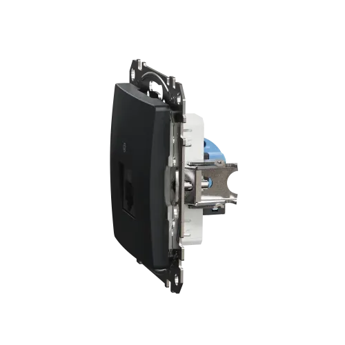 Компьютерная розетка RJ45 кат. 6 UTP, черный, Sedna Design SDD114461