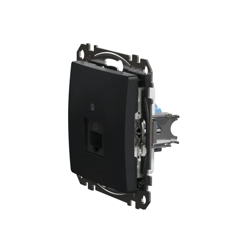 Компьютерная розетка RJ45 кат. 6 UTP, черный, Sedna Design SDD114461
