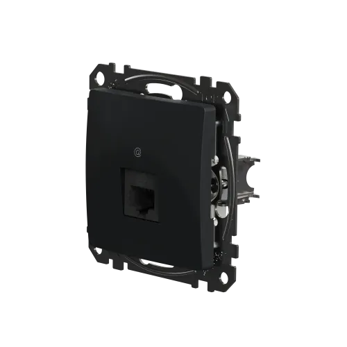 Компьютерная розетка RJ45 кат. 6 UTP, черный, Sedna Design SDD114461