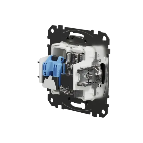 Розетка телевизионная и компьютерная TV+RJ45 кат. 6 UTP, черный, Sedna Design SDD114469T