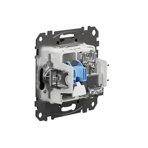 Розетка телевизионная и компьютерная TV+RJ45 кат. 6 UTP, черный, Sedna Design SDD114469T