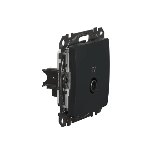 Розетка телевизионная конечная, черный, Sedna Design SDD114471