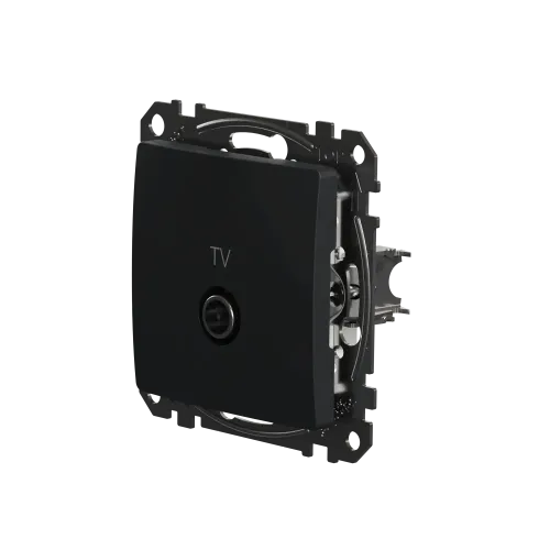 Розетка телевизионная конечная, черный, Sedna Design SDD114471