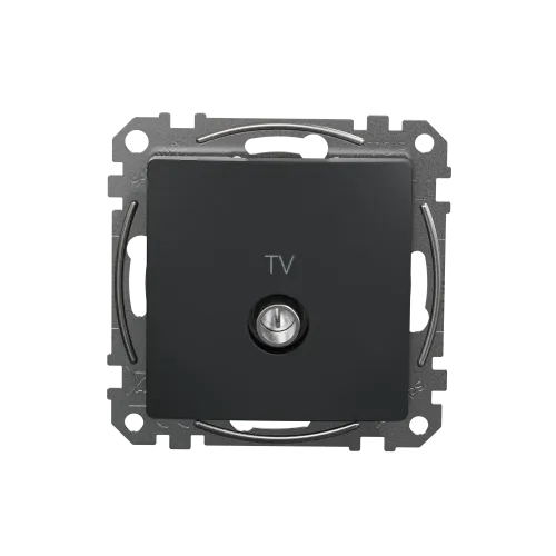 Розетка телевизионная конечная, черный, Sedna Design SDD114471
