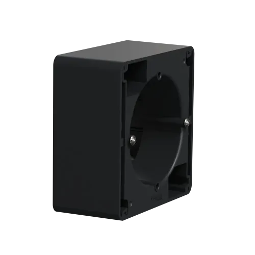 Коробка для накладного монтажа 1 пост, черный, Sedna Design SDD114901