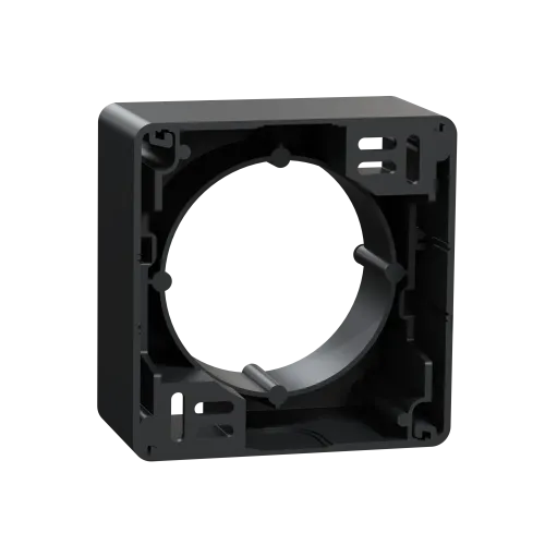 Коробка для накладного монтажа 1 пост, черный, Sedna Design SDD114901