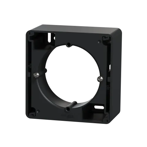 Коробка для накладного монтажа 1 пост, черный, Sedna Design SDD114901