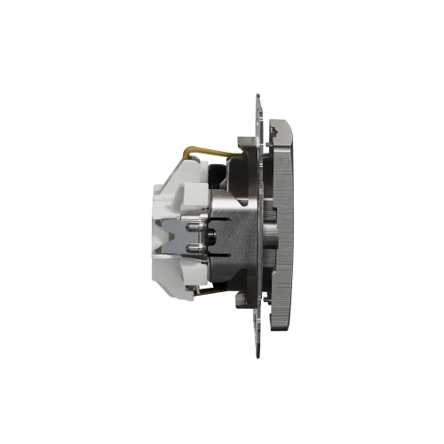 Розетка электрическая, матовый алюминий, Sedna Design SDD170022