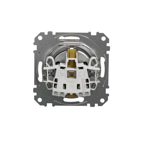 Розетка электрическая, матовый алюминий, Sedna Design SDD170022