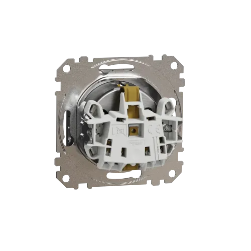 Розетка электрическая, матовый алюминий, Sedna Design SDD170022