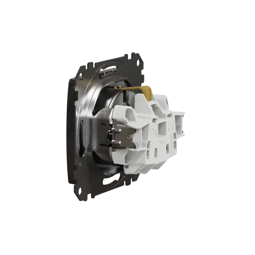 Розетка электрическая, матовый алюминий, Sedna Design SDD170022