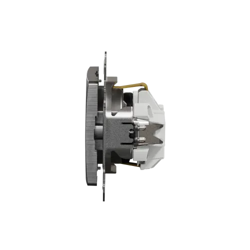Розетка электрическая, матовый алюминий, Sedna Design SDD170022