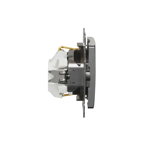 Розетка с заземлением, матовый алюминий, Sedna Design Schneider Electric SDD170022U