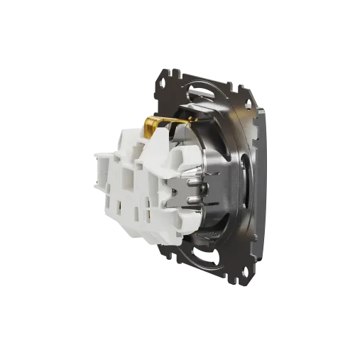 Розетка с заземлением, матовый алюминий, Sedna Design Schneider Electric SDD170022U