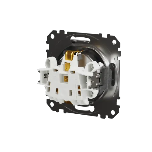 Розетка с заземлением, матовый алюминий, Sedna Design Schneider Electric SDD170022U