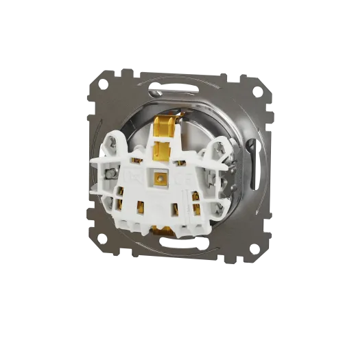 Розетка с заземлением, матовый алюминий, Sedna Design Schneider Electric SDD170022U