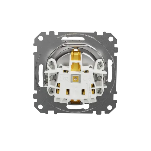 Розетка с заземлением, матовый алюминий, Sedna Design Schneider Electric SDD170022U