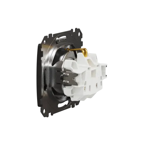 Розетка с заземлением, матовый алюминий, Sedna Design Schneider Electric SDD170022U